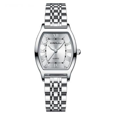 Relógio Crrju Negócios Casual Feminino De Quartzo Prata