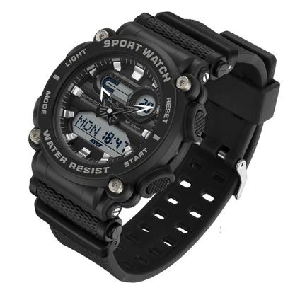 Relógio De Pulso Militar Esportivo Digital 3139 Preto Cinza