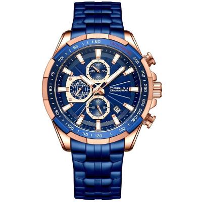 Relógio Masculino Esportivo De Quartzo Multifuncional Azul