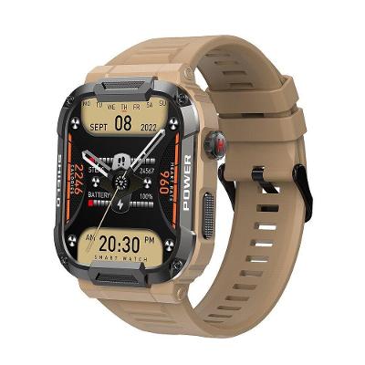 Relógio Inteligente Homens Bluetooth Chamada Smartwatch Mk66 Bege