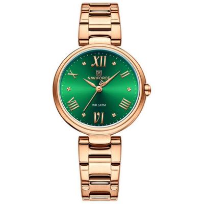 Relógio De Pulso De Aço Inoxidável Para Mulheres Design Classico Verde