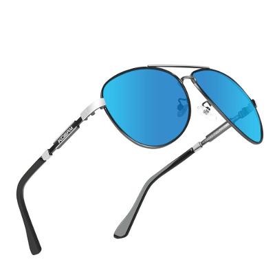 Óculos De Sol Masculino Polarizados Design Piloto Uv 400 Kdeam Azul