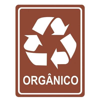 Adesivo Lixo Orgânico 1 Unidade 20cmx15cm Cor Marrom