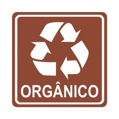 Adesivo Lixo Orgânico 1 Unidade 10cmx10cm Cor Marrom