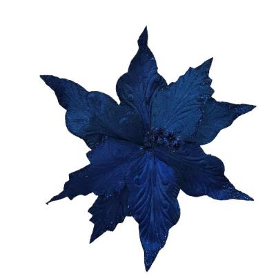 Flor Artificial Veludo Azul 25cm
