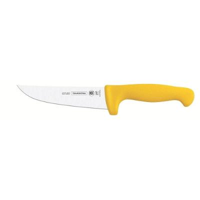 Faca Para Carne Tramontina Profissional Em Aço Inox E Cabo Amarelo 7" Tramontina