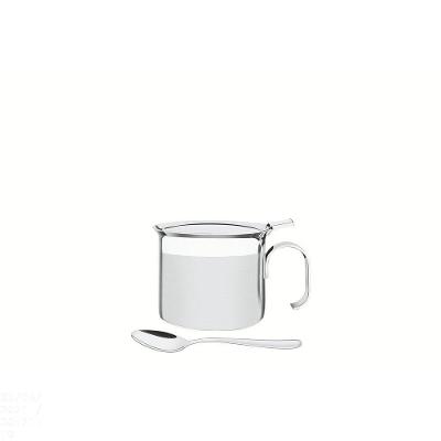 Açucareiro Tramontina Buena Com Alça Em Aço Inox Com Colher Detalhe Brilho 8 Cm 350 Ml Tramontina