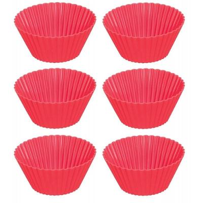 Kit Forma De Silicone Para Cupcake 6 Unidades - Yazi