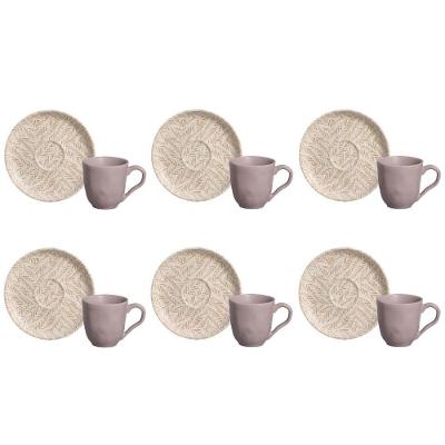 Conjunto De Xícara De Cafezinho Com Pires 06 Peças Bio Luar Porto Brasil