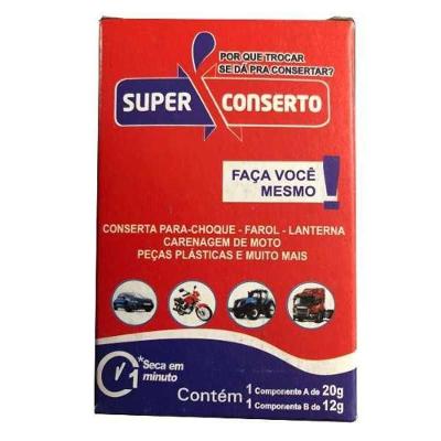 Cola Super Conserto Instantanea Solda Plastica 32g Sem Variação único