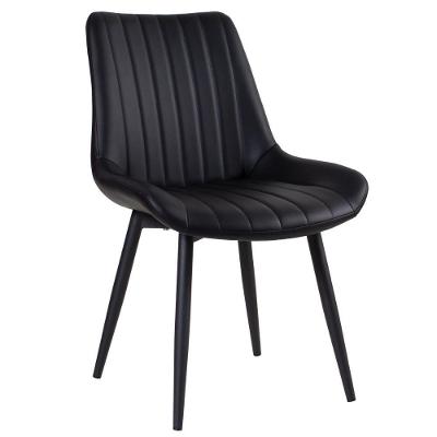 Cadeira Estofada Design Industrial Chicago Preto Preto