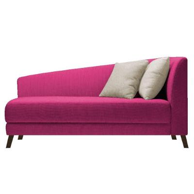Recamier Heitor 140cm Com Almofada Lado Esquerdo Suede Cor Pink/bege