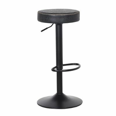 Banqueta Alta Estofada p/Cozinha Americana Giratória preto