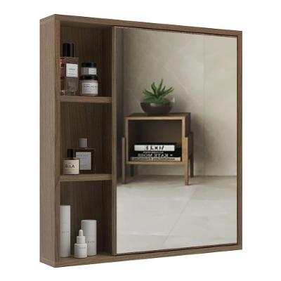 Espelheira Para Banheiro 60cm Com Nichos Multimóveis Cr10112 Noce Noce