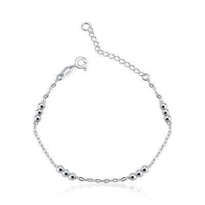 Tornozeleira Trios Bolas Prata 925 - 25cm