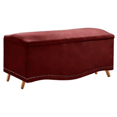 Calçadeira Sapateira Baú Holanda 140cm De Largura Sintético Facto Star Confort Vermelho