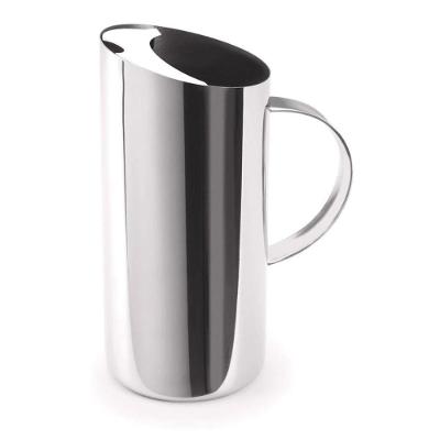 Jarra Inox Com Aparador De Gelo 1,5 Litros Alça Suco água Drinks Bar Casa Cozinha Servir Mesa