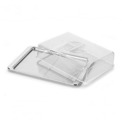 Porta Frios Dividido Base Inox Geladeira Presunto Queijo Pop