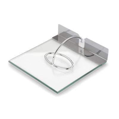 Porta Guardanapos Com Base De Vidro Suporte Papel Toalha Pano Slim Luxo Mesa Requinte