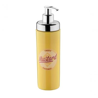 Pote Bisnaga Mostarda Dispenser Para Molho 300ml Com Válvula Pump Cozinha Mesa Servir Condimentos