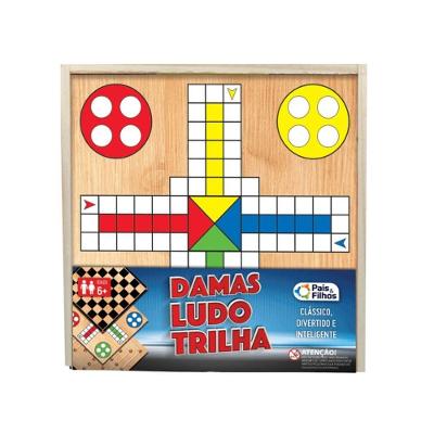 Jogo Dama Ludo E Trilha - Pais E Filhos