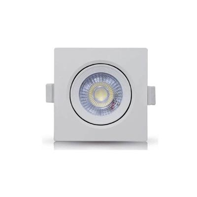 Spot Led Integrado Moderno Decoração Embutir Quadrado 5w Bivolt 3000k Branco