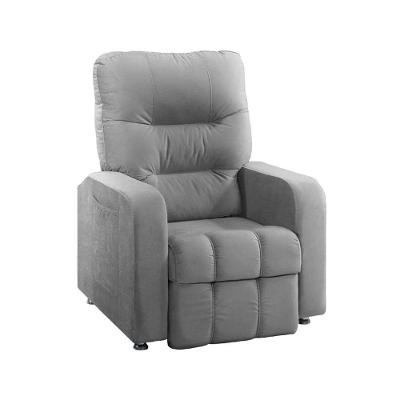 Poltrona Do Papai Reclinável Maldivas Suede Cinza Star Confort Cinza