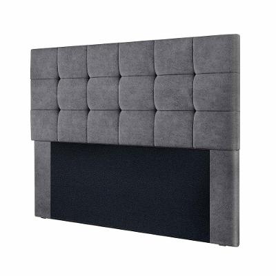 Cabeceira Queen Julia 160cm Em Madeira Reflorestada Suede Star Confort Cinza Escuro