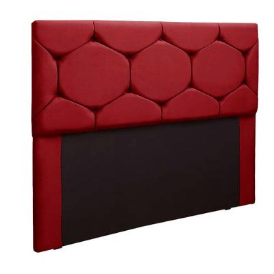 Cabeceira Estofada Helena 1,40 Casal - Veludo Star Confort Vermelho