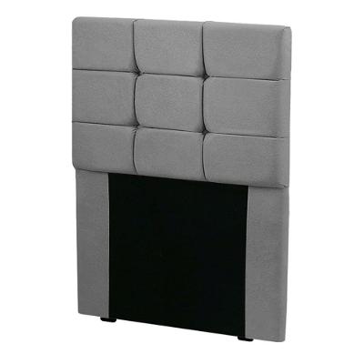 Cabeceira Estofada Cama Box Solteiro 0.90 Julia Veludo Star Confort Cinza Chumbo
