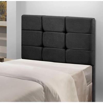 Cabeceira Estofada Cama Box Solteiro 0.90 Julia Veludo Star Confort Preto