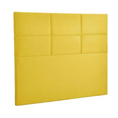 Cabeceira Estofada Milena 1,60 Solteiro Veludo Star Confort Amarelo