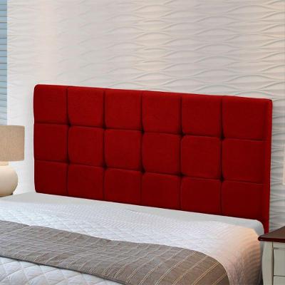 Cabeceira Estofada Julia 1,40 Casal Veludo Star Confort Vermelho