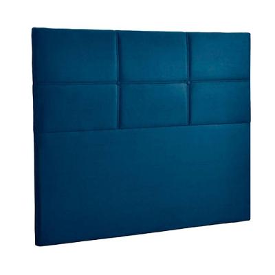 Cabeceira Estofada Milena 1,95 Veludo Star Confort Azul