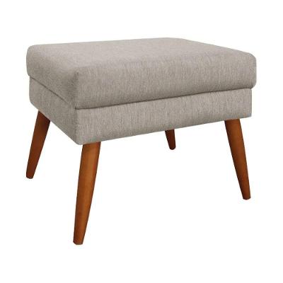 Puff Decorativo Itália Material Linho - Star Confort Carvalho