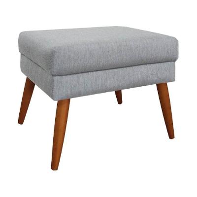 Puff Decorativo Itália Material Linho - Star Confort Grafite