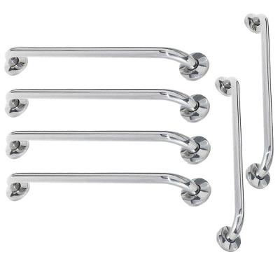 Alça De Apoio Barra Inox Kit 6 Unidades 70cm 80cm Suporte Gestante Deficiente Acessibilidade Banheir