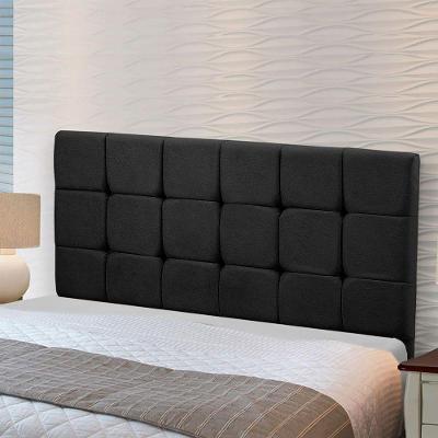 Cabeceira Julia 195cm De Largura King Size Veludo Star Confort Preto