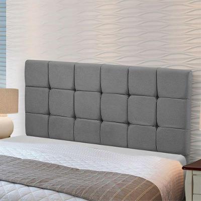 Cabeceira Julia 195cm De Largura King Size Veludo Star Confort Cinza Chumbo