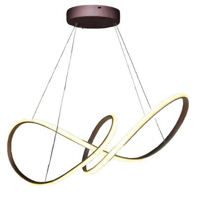 Lustre Arco Infinito Luminaria Aneis 3 Em 1 Led 49w Pendente Quarto Sala De Jantar Recepçao Residenc