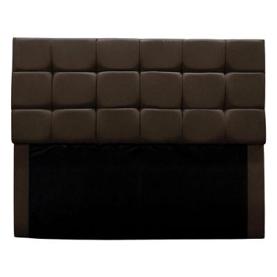 Cabeceira Cama Box Estofada Queen 160 Cm Bianca Suede Marrom