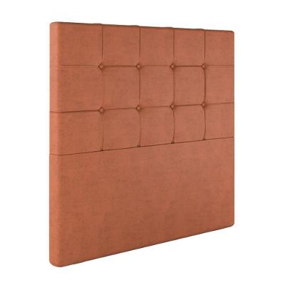 Cabeceira Casal King Berlim Em Veludo Com Sapata Terracota Sonhar