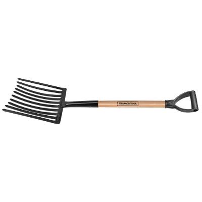 Forcado para Cascalho com 10 Dentes em Aço 71 Cm