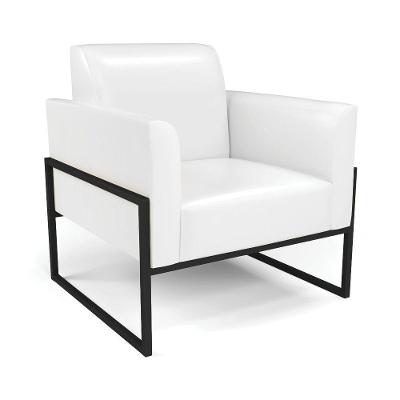 Poltrona Base Industrial Alta Preto Marisa Corano D03 - D\'rossi Cor Branco