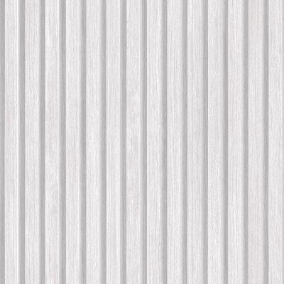Papel De Parede Vinilico Estilo Ripado Branco - Unique 5065.