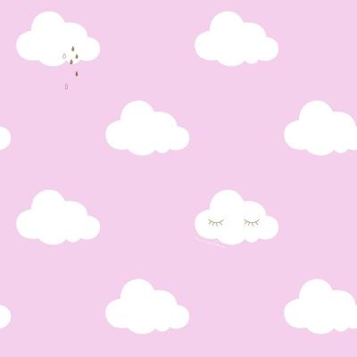 Papel De Parede Infantil De Nuvens Fofura Baby Ff4014.