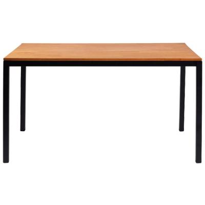 Mesa De Jantar I06 Madeira Taeda 120x76 Cm Mell Aço Preto Dmobiliario Mell