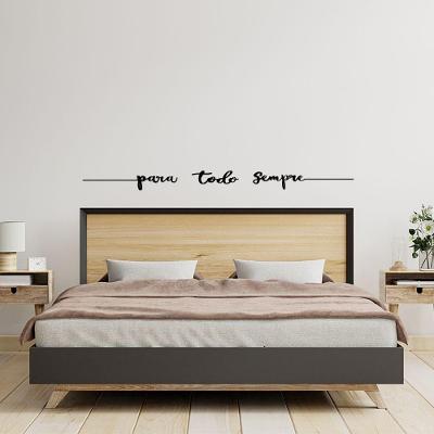 Para Todo Sempre Palavra Decorativa De Parede Mdf Corte Laser Título Modelo 3 Preto