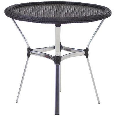 Mesa Ascoli Tampo Tramado Em Alumínio Para Cozinha, Edícula, Jardim E Piscina Trama Original Marrom