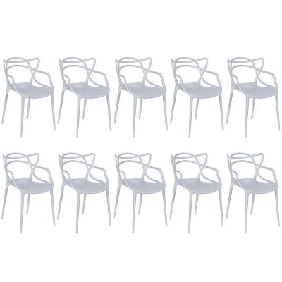 Kit 10 Cadeiras Allegra - Cinza